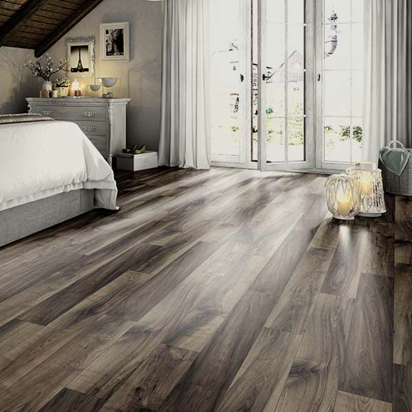 Prestige Plus 12mm Grey Walnut Ac4, Laminate Flooring For Bedrooms Uk