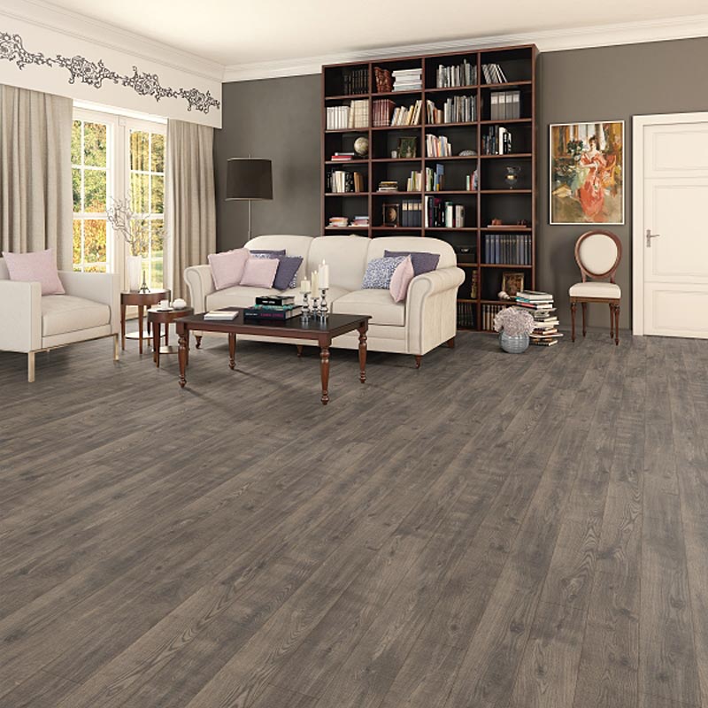 Prestige Grey Brown Oak 8mm V Groove Laminate Flooring Prestige Grey Brown Oak 8mm V Groove Laminate Flooring