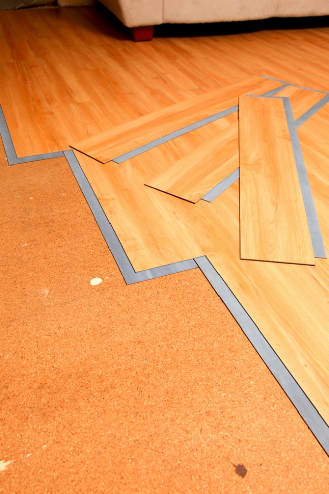An image of vinyl flooring strips