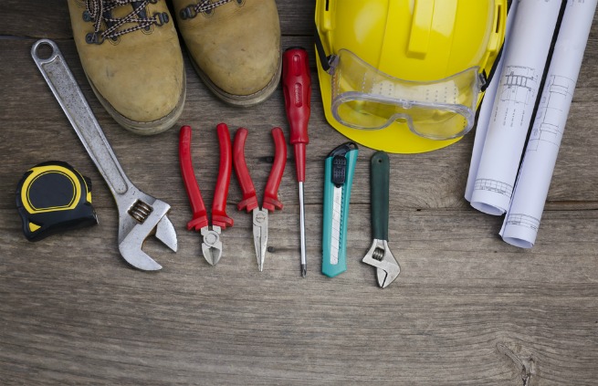 Image of tools and safety equipment