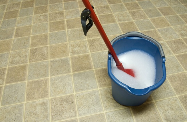 Image showing a mop and bucket